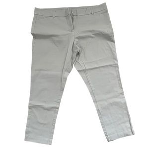 Stretchy Khaki ankle pants size 18